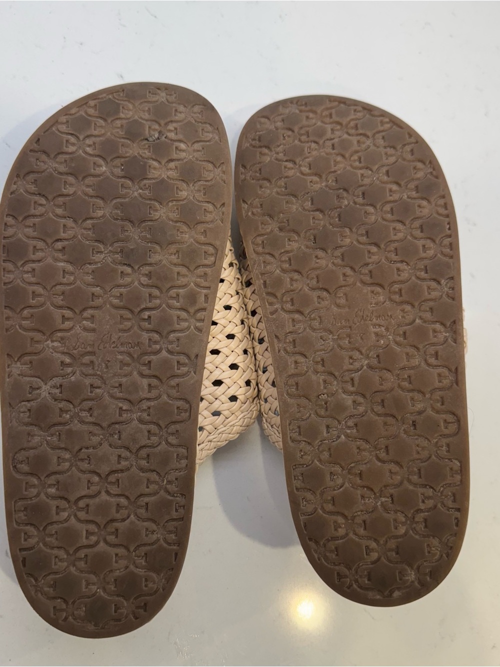 Sam Edelman Reid Woven Double Buckle Platform Slide Sandals Beige Size 8 - Picture 11 of 13